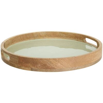 ATMOSPHERA Vassoio Rotondo Inaya D38cm Verde E Mango - Créateur D'Intérieur ATMOSPHERA Vassoio Rotondo Inaya D38cm Verde E Mango - Créateur D'Intérieur