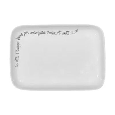 ALTRO Gli Onesti Piatto Rettangolare Cm 22x15 La Porcellana Bianca ALTRO Gli Onesti Piatto Rettangolare Cm 22x15 La Porcellana Bianca