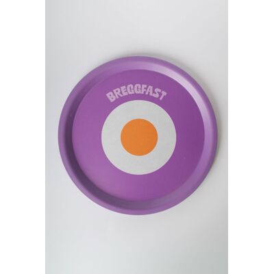 ALTRO Vassoio D34,8cm Viola Arancione Breggfast ALTRO Vassoio D34,8cm Viola Arancione Breggfast