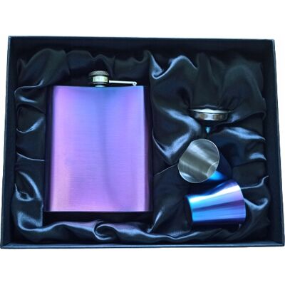 OEM Set Di Fiaschette Rainbow Con Due Bicchierini Da Shot In Un'elegante Confezione. OEM Set Di Fiaschette Rainbow Con Due Bicchierini Da Shot In Un'elegante Confezione.
