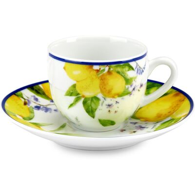 FADE Set Caffè Soraya Porcellana Fine Decoro Limoni 90 Ml FADE Set Caffè Soraya Porcellana Fine Decoro Limoni 90 Ml