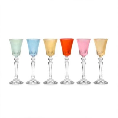 FADE Set 6 Calici Liquore Vetro Colori Assortiti Alex Lustro FADE Set 6 Calici Liquore Vetro Colori Assortiti Alex Lustro