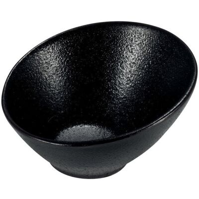 LE COQ PORCELAINE Le Coq Rupis Coppetta Obliqua Set 6 Stoneware Nera Ø 7,5 LE COQ PORCELAINE Le Coq Rupis Coppetta Obliqua Set 6 Stoneware Nera Ø 7,5
