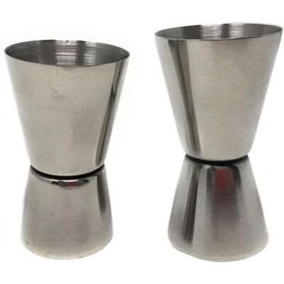 VETRINEINRETE - Misurino Doppio In Acciaio 2 Pezzi Per Cocktail 15-30 Ml Jigger In Acciaio Per Gin Vino Drink 20-40 Ml Da Bar Barman VETRINEINRETE - Misurino Doppio In Acciaio 2 Pezzi Per Cocktail 15-30 Ml Jigger In Acciaio Per Gin Vino Drink 20-40 Ml Da Bar Barman
