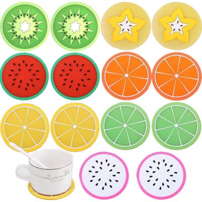 NO BRAND Set Da 14 Pezzi Con Motivo Limoni: Sottobicchieri Antiscivolo In Gomma, Sottobicchieri Termoisolanti E Sottobicchieri Decorativi Per La Tavola. NO BRAND Set Da 14 Pezzi Con Motivo Limoni: Sottobicchieri Antiscivolo In Gomma, Sottobicchieri Termoisolanti E Sottobicchieri Decorativi Per La Tavola.