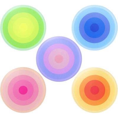 OEM Set Di 5 Sottobicchieri In Acrilico, Colorati, Rotondi E Decorativi, Ideali Come Protezioni Per La Scrivania, Per Tazze, Bottiglie D'Acqua, Uffici E Cucine (5 Colori). OEM Set Di 5 Sottobicchieri In Acrilico, Colorati, Rotondi E Decorativi, Ideali Come Protezioni Per La Scrivania, Per Tazze, Bottiglie D'Acqua, Uffici E Cucine (5 Colori).