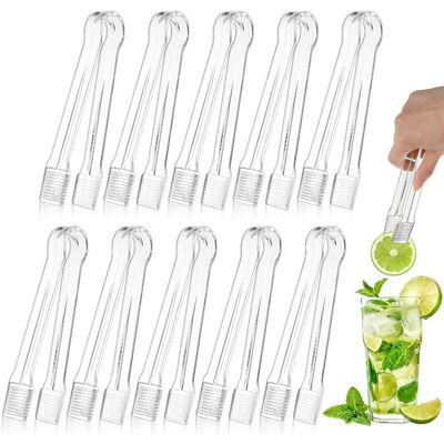 NO BRAND 10 Pinze Per Ghiaccio In Plastica Trasparente, Pinze Per Ghiaccio Con Denti, Pinze Da Bar/barbecue, Mini Pinze Per Cubetti Di Ghiaccio NO BRAND 10 Pinze Per Ghiaccio In Plastica Trasparente, Pinze Per Ghiaccio Con Denti, Pinze Da Bar/barbecue, Mini Pinze Per Cubetti Di Ghiaccio