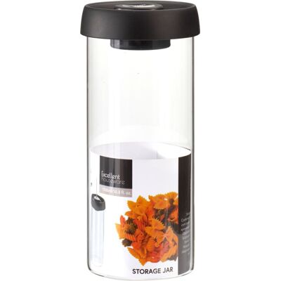 ALTRO Barattolo In Vetro Borosilicato Con Pompa Sottovuoto, 1500 Ml, Trasparente/nero ALTRO Barattolo In Vetro Borosilicato Con Pompa Sottovuoto, 1500 Ml, Trasparente/nero