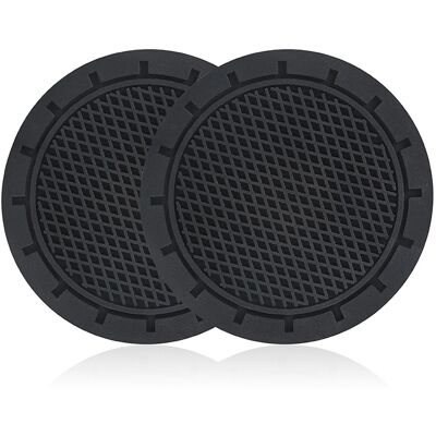 ARNAULT Set Di 2 Sottobicchieri Universali Antiscivolo Per Portabicchieri Da Auto - Per Tazze Da Caffè - Accessori Auto Da Donna - Nero/lucido (nero) ARNAULT Set Di 2 Sottobicchieri Universali Antiscivolo Per Portabicchieri Da Auto - Per Tazze Da Caffè - Accessori Auto Da Donna - Nero/lucido (nero)