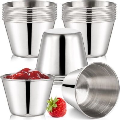 OEM Ciotoline Per Salse In Acciaio Inox – Set Da 20 Pezzi, 75 Ml, Ideali Per Barbecue, Ristoranti E Uso Domestico OEM Ciotoline Per Salse In Acciaio Inox – Set Da 20 Pezzi, 75 Ml, Ideali Per Barbecue, Ristoranti E Uso Domestico