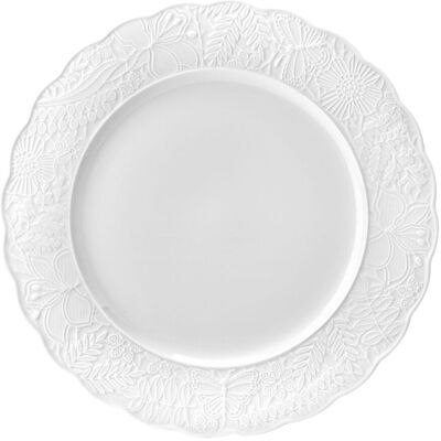 FADE Set 6 Piatti Piani Arianna Porcellana Bianca Rilievo 26 Cm FADE Set 6 Piatti Piani Arianna Porcellana Bianca Rilievo 26 Cm
