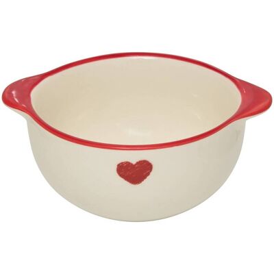 ATMOSPHERA Ciotola Con Cuore Bianco E Rosso Di San Valentino - Créateur D'Intérieur ATMOSPHERA Ciotola Con Cuore Bianco E Rosso Di San Valentino - Créateur D'Intérieur