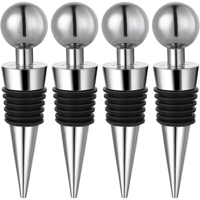 ARNAULT Set Di 4 Tappi Riutilizzabili Per Bottiglie Di Vino, Champagne, Prosecco, Birra E Liquori. ARNAULT Set Di 4 Tappi Riutilizzabili Per Bottiglie Di Vino, Champagne, Prosecco, Birra E Liquori.