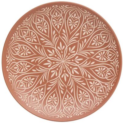 ATMOSPHERA Set Di 6 Piatti Ines D27cm Terracotta - Créateur D'Intérieur ATMOSPHERA Set Di 6 Piatti Ines D27cm Terracotta - Créateur D'Intérieur