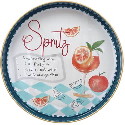 TOGNANA Vassoio Rotondo Spritz Serving Summer Time D 38 Cm Decorativo Polipropilene Multicolor TOGNANA Vassoio Rotondo Spritz Serving Summer Time D 38 Cm Decorativo Polipropilene Multicolor