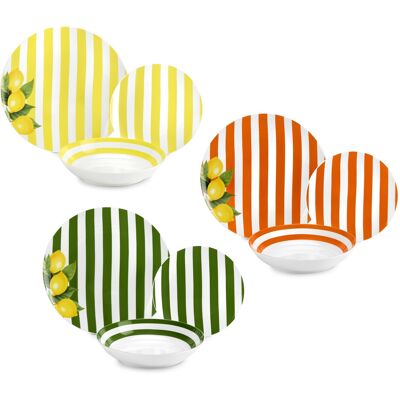 FADE Servizio Piatti Porcellana Lemon 18 Pezzi FADE Servizio Piatti Porcellana Lemon 18 Pezzi