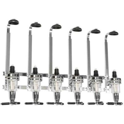 ODIPIE Portabottiglie A Parete Per 6 Bottiglie – Distributore Di Bevande In Alluminio – Distributore Da 1,5 Oz – Facile Da Montare – Servizio Bar Professionale ODIPIE Portabottiglie A Parete Per 6 Bottiglie – Distributore Di Bevande In Alluminio – Distributore Da 1,5 Oz – Facile Da Montare – Servizio Bar Professionale
