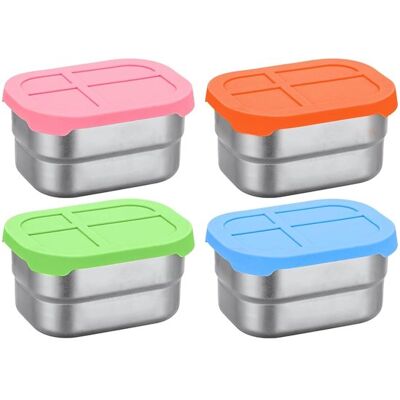 NO BRAND Confezione Da 4 - Scatole Per Snack In Acciaio Inox - 230 Ml - Scatole Per Il Pranzo In Acciaio Inox - 106,25,5 Cm - 4 Colori - Impermeabili - Senza Bpa - Per Frutta, Noci O Piccoli Pasti - Riutilizza NO BRAND Confezione Da 4 - Scatole Per Snack In Acciaio Inox - 230 Ml - Scatole Per Il Pranzo In Acciaio Inox - 106,25,5 Cm - 4 Colori - Impermeabili - Senza Bpa - Per Frutta, Noci O Piccoli Pasti - Riutilizza