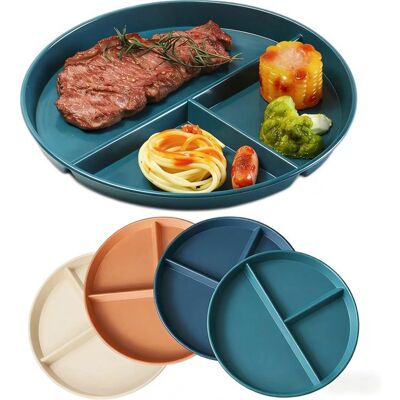 NO BRAND Set Di Piatti Per Bambini Fragili – 4 Pezzi – 23 Cm, 3 Scomparti – Adatti Al Microonde E Alla Lavastoviglie – Piatti Individuali Per La Famiglia NO BRAND Set Di Piatti Per Bambini Fragili – 4 Pezzi – 23 Cm, 3 Scomparti – Adatti Al Microonde E Alla Lavastoviglie – Piatti Individuali Per La Famiglia