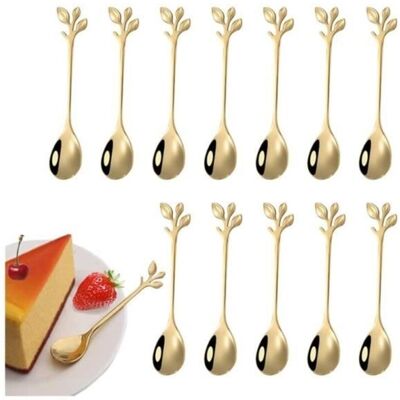 LIIYIELA Set Di 12 Cucchiaini Da Tè In Acciaio Inossidabile Con Foglio Di Alluminio, Cucchiaini Da Dessert In Acciaio Inossidabile, Mini Cucchiaini Da Tè LIIYIELA Set Di 12 Cucchiaini Da Tè In Acciaio Inossidabile Con Foglio Di Alluminio, Cucchiaini Da Dessert In Acciaio Inossidabile, Mini Cucchiaini Da Tè