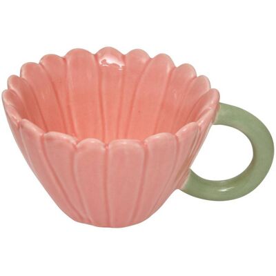 ATMOSPHERA Tazza In Ceramica Con Fiori Di Rosa 20cl - Créateur D'Intérieur ATMOSPHERA Tazza In Ceramica Con Fiori Di Rosa 20cl - Créateur D'Intérieur