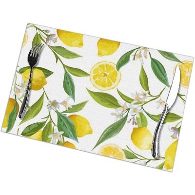 OEM Tovagliette Con Motivo A Limoni Per Tavolo Da Pranzo, Tovagliette In Accessori Da Cucina, Sottobicchiere Per Tazze E Vino OEM Tovagliette Con Motivo A Limoni Per Tavolo Da Pranzo, Tovagliette In Accessori Da Cucina, Sottobicchiere Per Tazze E Vino