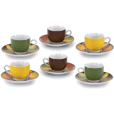 FADE Set Caffè Batik Porcellana Fine 100 Ml FADE Set Caffè Batik Porcellana Fine 100 Ml