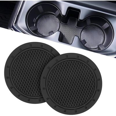 OEM 2 Sottobicchieri Auto Antiscivolo, Nero/lucido OEM 2 Sottobicchieri Auto Antiscivolo, Nero/lucido