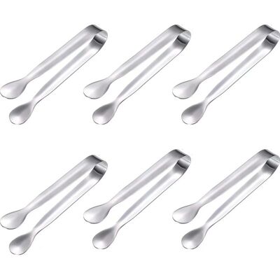BOBYPET Set Di 6 Pinze Per Ghiaccio, Pinze Per Zucchero Da 11 Cm, In Acciaio Inossidabile, Pinze Multifunzionali Per Servire Dolci, Bar, Matrimoni, Cucina, Compleanni, Feste BOBYPET Set Di 6 Pinze Per Ghiaccio, Pinze Per Zucchero Da 11 Cm, In Acciaio Inossidabile, Pinze Multifunzionali Per Servire Dolci, Bar, Matrimoni, Cucina, Compleanni, Feste