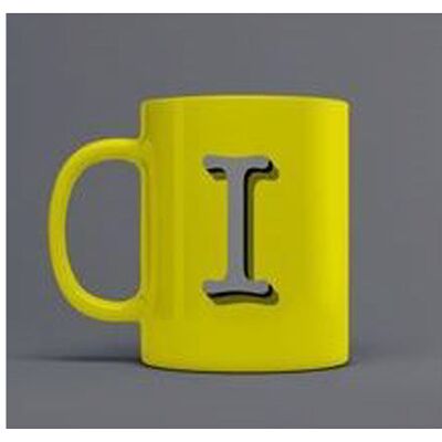 ALTRO Tazzina In Ceramica 12cl Lettera I Yellow Matt ALTRO Tazzina In Ceramica 12cl Lettera I Yellow Matt