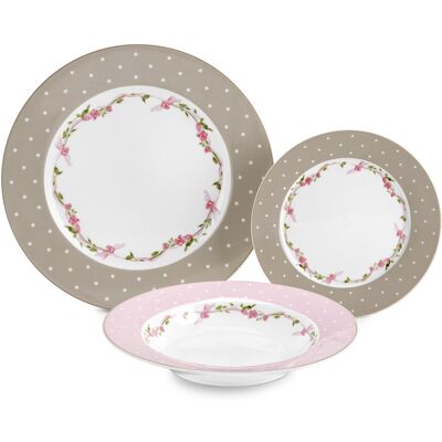 FADE Servizio Piatti Porcellana Arabella 18 Pezzi FADE Servizio Piatti Porcellana Arabella 18 Pezzi