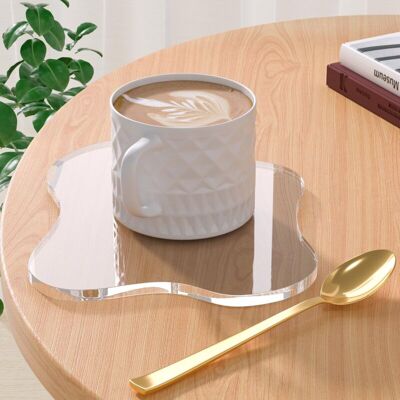 LIIYIELA Sottobicchiere Decorativo In Acrilico, Sottobicchiere Irregolare, Sottobicchiere Trasparente A Forma Di Nuvola Per Tazze Da Caffè, Ideale Per Proteggere La Scrivania E Mettere In Mostra I Tuoi Accesso LIIYIELA Sottobicchiere Decorativo In Acrilico, Sottobicchiere Irregolare, Sottobicchiere Trasparente A Forma Di Nuvola Per Tazze Da Caffè, Ideale Per Proteggere La Scrivania E Mettere In Mostra I Tuoi Accesso