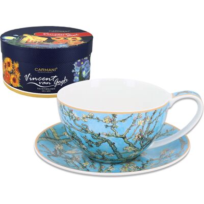 OEM Tazza Con Piattino, Mandorlo Fiorito Di Van Gogh, In Porcellana, Idea Regalo OEM Tazza Con Piattino, Mandorlo Fiorito Di Van Gogh, In Porcellana, Idea Regalo