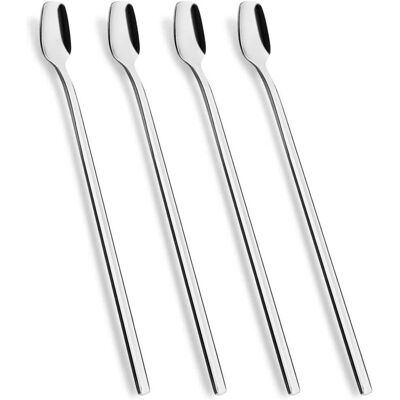 KEEMOTE Set Di 4 Cucchiaini Da Tè Con Manico Lungo, 15,2 Cm, Realizzati In Acciaio Inossidabile 18/10 Di Alta Qualità. KEEMOTE Set Di 4 Cucchiaini Da Tè Con Manico Lungo, 15,2 Cm, Realizzati In Acciaio Inossidabile 18/10 Di Alta Qualità.