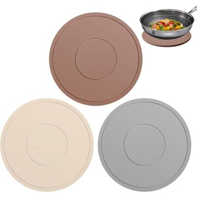 XISRENS Tappetino In Silicone, Set Di Tovagliette In Silicone (3 Pezzi), Tappetino Rotondo Multifunzionale Per Piano Cottura, Sottopentola Resistente Al Calore, Sottopentola Antiscivolo, Riutilizzabile E Lava XISRENS Tappetino In Silicone, Set Di Tovagliette In Silicone (3 Pezzi), Tappetino Rotondo Multifunzionale Per Piano Cottura, Sottopentola Resistente Al Calore, Sottopentola Antiscivolo, Riutilizzabile E Lava