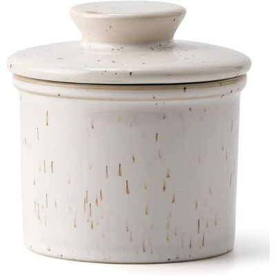 NO BRAND Burriera - Portaburro - Piccola Burriera - Burriera Con Coperchio - Ciotola Per Il Burro - Contenitore Per Alimenti - Burriera In Ceramica - Bianca NO BRAND Burriera - Portaburro - Piccola Burriera - Burriera Con Coperchio - Ciotola Per Il Burro - Contenitore Per Alimenti - Burriera In Ceramica - Bianca