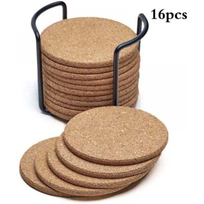 DPZO Sottobicchieri Rotondi In Sughero Naturale, Confezione Da 16 Pezzi. Assorbenti, Ecologici, Resistenti Al Calore E Riutilizzabili. DPZO Sottobicchieri Rotondi In Sughero Naturale, Confezione Da 16 Pezzi. Assorbenti, Ecologici, Resistenti Al Calore E Riutilizzabili.