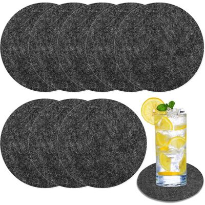 TKAAKT Set Di 8 Sottobicchieri Grandi In Feltro, Diametro 15 Cm, Spessore 3 Mm, Sottobicchieri Rotondi In Feltro, Antiscivolo, Resistenti Al Calore, Antracite, Sottobicchieri Per Vasi, Bicchieri, Ciotole TKAAKT Set Di 8 Sottobicchieri Grandi In Feltro, Diametro 15 Cm, Spessore 3 Mm, Sottobicchieri Rotondi In Feltro, Antiscivolo, Resistenti Al Calore, Antracite, Sottobicchieri Per Vasi, Bicchieri, Ciotole