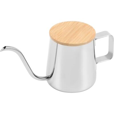 OEM Bollitore In Acciaio Inox Da 350 Ml Con Collo D'Oca E Versatore Di Precisione Per Caffè Filtrato, Ideale Per Uso Interno Ed Esterno. OEM Bollitore In Acciaio Inox Da 350 Ml Con Collo D'Oca E Versatore Di Precisione Per Caffè Filtrato, Ideale Per Uso Interno Ed Esterno.