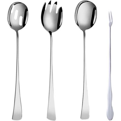 OEM Posate Da Insalata, Acciaio Inox 410, 28 X 5,5 Cm, Cucchiaio Da Insalata, Forchetta Da Insalata, Set Di Posate Da Insalata Grande, Per Casa, Hotel, Ristorante, Set Da 4 Pezzi (argento) OEM Posate Da Insalata, Acciaio Inox 410, 28 X 5,5 Cm, Cucchiaio Da Insalata, Forchetta Da Insalata, Set Di Posate Da Insalata Grande, Per Casa, Hotel, Ristorante, Set Da 4 Pezzi (argento)