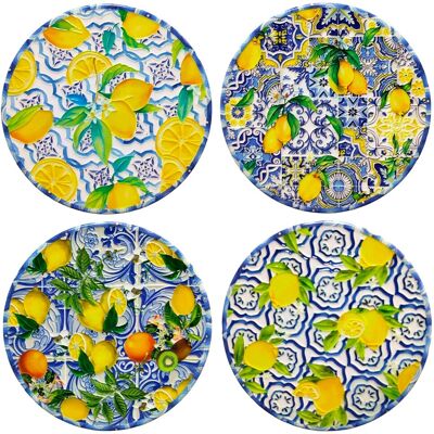 SIGNES GRIMALT Sottobicchieri In Ceramica Colorati 4u Per Tavolo SIGNES GRIMALT Sottobicchieri In Ceramica Colorati 4u Per Tavolo