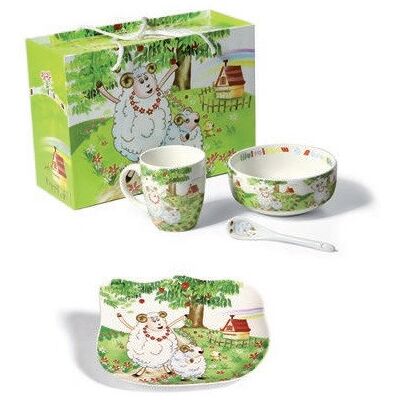 FADE Set Pappa 4 Pezzi Porcellana Fattoria FADE Set Pappa 4 Pezzi Porcellana Fattoria