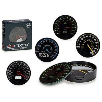 BIGBUY Sottobicchieri Speedometer (4 Pezzi) BIGBUY Sottobicchieri Speedometer (4 Pezzi)