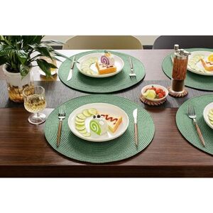 XISRENS Set Di 6 Tovagliette Rotonde Intrecciate Per Tavolo Da Pranzo, Lavabili, Antiscivolo, 38 Cm (verde Oliva, 6 Pezzi) XISRENS Set Di 6 Tovagliette Rotonde Intrecciate Per Tavolo Da Pranzo, Lavabili, Antiscivolo, 38 Cm (verde Oliva, 6 Pezzi)