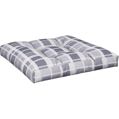 MAISON EXCLUSIVE - Cuscino Per Pallet A Quadri Grigi 70x70x12 Cm In Tessuto MAISON EXCLUSIVE - Cuscino Per Pallet A Quadri Grigi 70x70x12 Cm In Tessuto