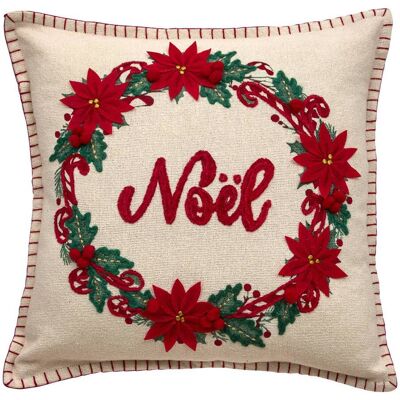 ATMOSPHERA Cuscino Corona Ricamato 45x45 - Feeric Lights & Christmas ATMOSPHERA Cuscino Corona Ricamato 45x45 - Feeric Lights & Christmas