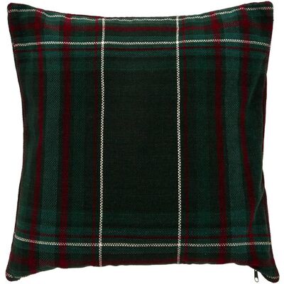 ATMOSPHERA Cuscino Natalizio In Ciniglia Con Motivo Tartan, 50 X 50 Cm - Créateur D'Intérieur ATMOSPHERA Cuscino Natalizio In Ciniglia Con Motivo Tartan, 50 X 50 Cm - Créateur D'Intérieur