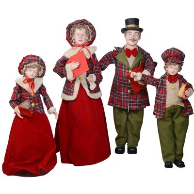 VACCHETTI Famiglia Cantori Tessuto Rosso Scozzeseset 4pz Cm34x22h95 VACCHETTI Famiglia Cantori Tessuto Rosso Scozzeseset 4pz Cm34x22h95