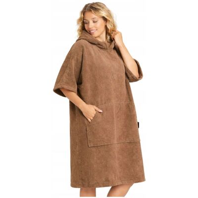 OEM Poncho Marrone In Cotone Felpato OEM Poncho Marrone In Cotone Felpato