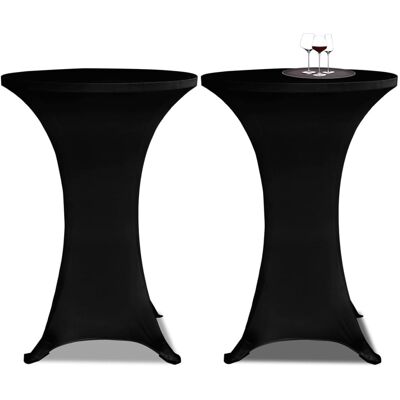 MAISON EXCLUSIVE - Coperture Verticali Per Tavolo 4 Pz Ø80 Cm Nero Elastico MAISON EXCLUSIVE - Coperture Verticali Per Tavolo 4 Pz Ø80 Cm Nero Elastico